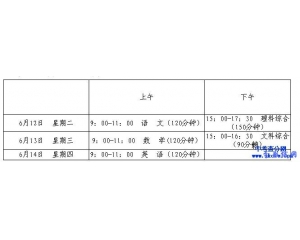 泸州012中考时间（6.12-6.14）