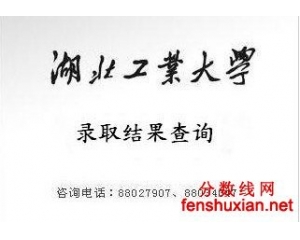 湖北工业大学2012录取结果查询