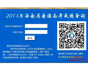 海南省考试局高考分数查询系统202.100.202.56/gkcj_2014.php