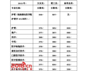 2016潍坊护理职业学院分数线、录取查询