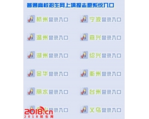 浙江2016年第三批文理科志愿填报入口