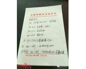 2017肥东中考分数线查询